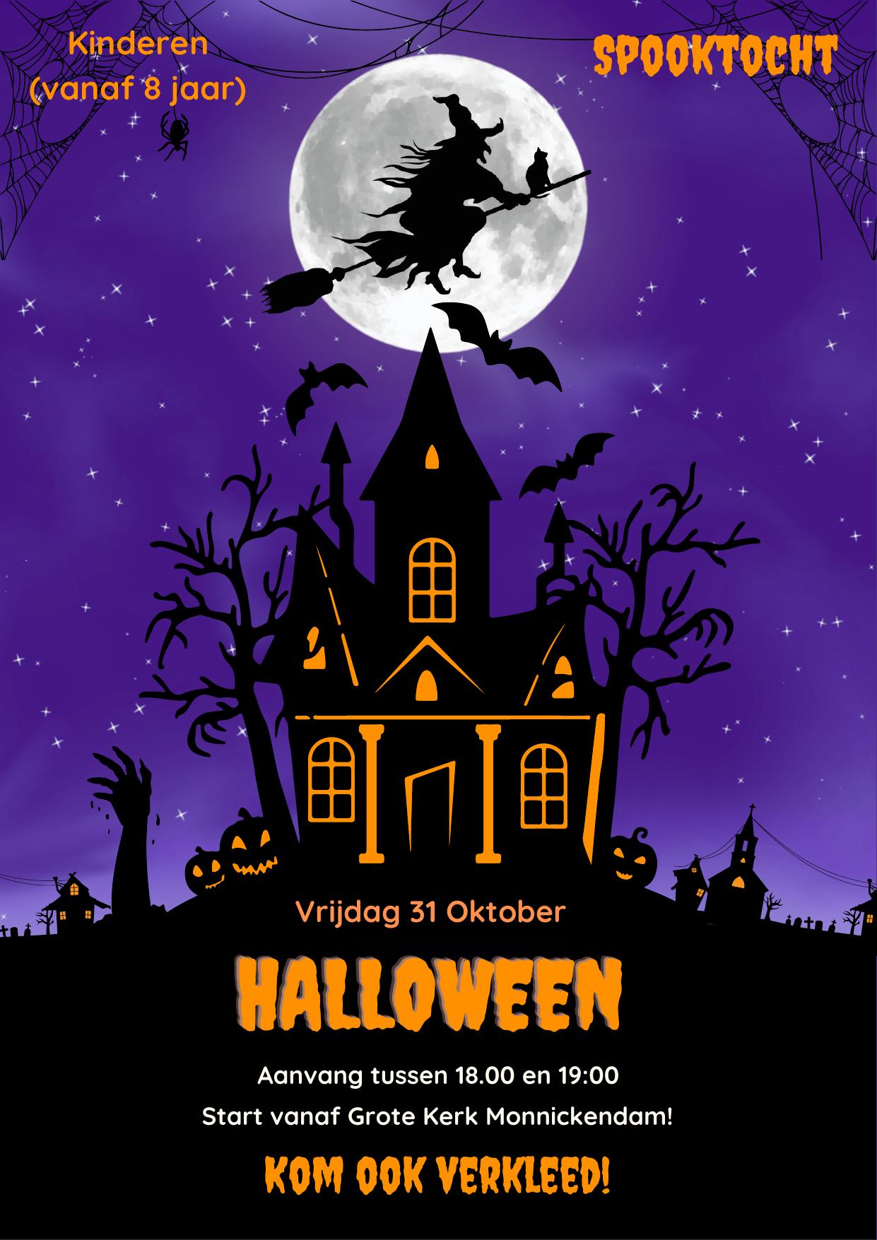 Poster van een eerdere Halloween spooktocht in Monnickendam (2)